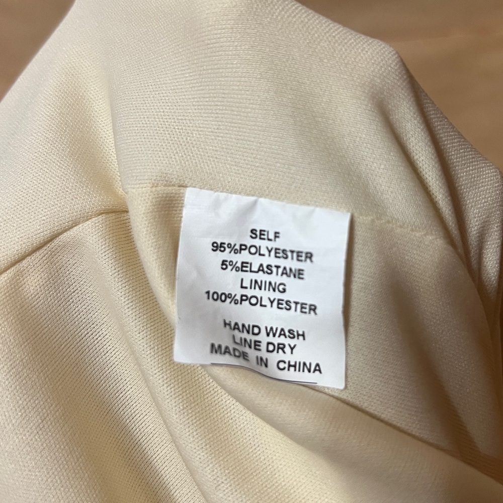 Pixie Market | Riva Ruched Off The Shoulder Top Crepe Jersey Beige Size M - Picture 11 of 12